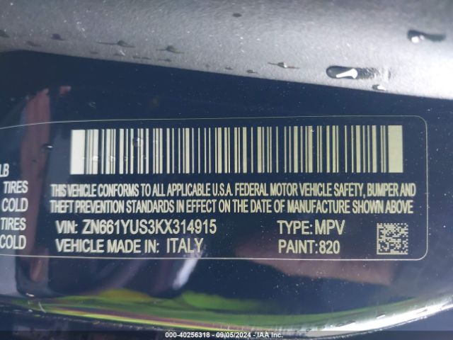 ZN661YUS3KX314915 Maserati Levante S Gransport