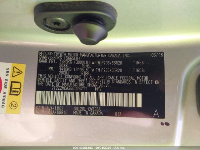 2T2ZZMCA3GC026211 Lexus RX 350