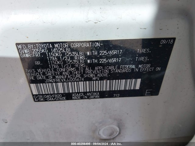 Toyota RAV4 LE 2018 JTMZFREVXJJ205674 Image 9