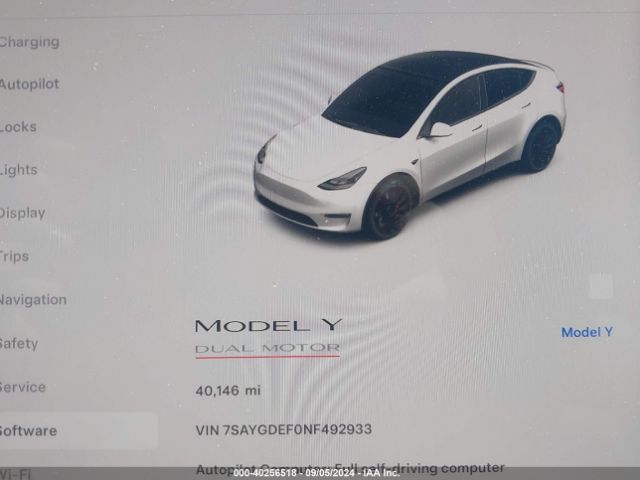 7SAYGDEF0NF492933 Tesla Model Y Performance Dual Motor All-wheel Drive