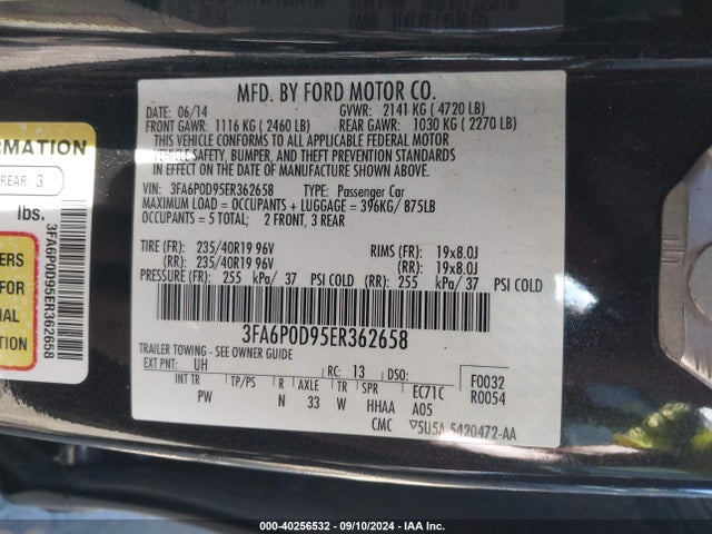 Ford Fusion Titanium 2014 3FA6P0D95ER362658 Image 9