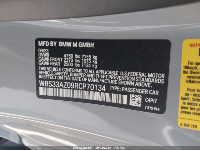 WBS33AZ09RCP70134 BMW M4 Competition