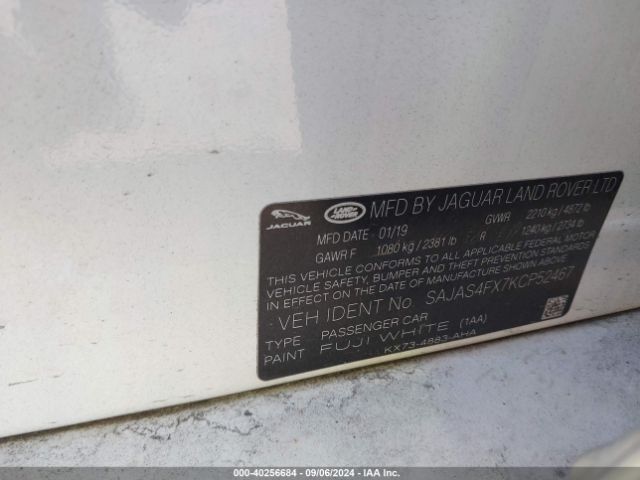 SAJAS4FX7KCP52467 Jaguar Xe 25t
