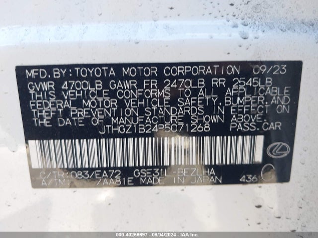 JTHGZ1B24P5071268 Lexus Is 350 F Sport