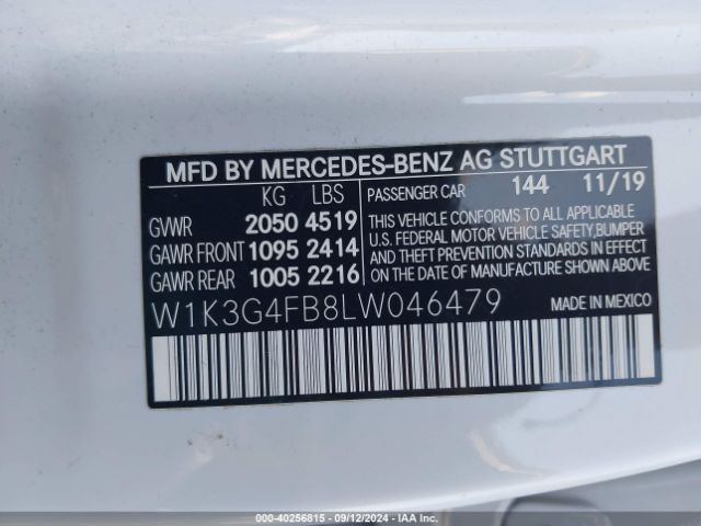 W1K3G4FB8LW046479 Mercedes-Benz A 220 4matic