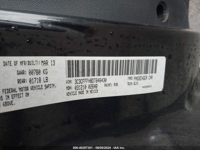 2013 FIAT 500 3C3CFFFH8DT646430 Photo 8