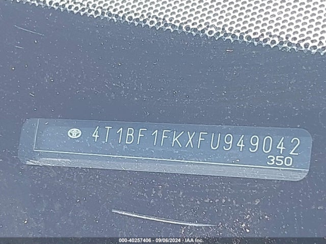 Toyota CAMRY SE 2015 4T1BF1FKXFU949042 Image 9