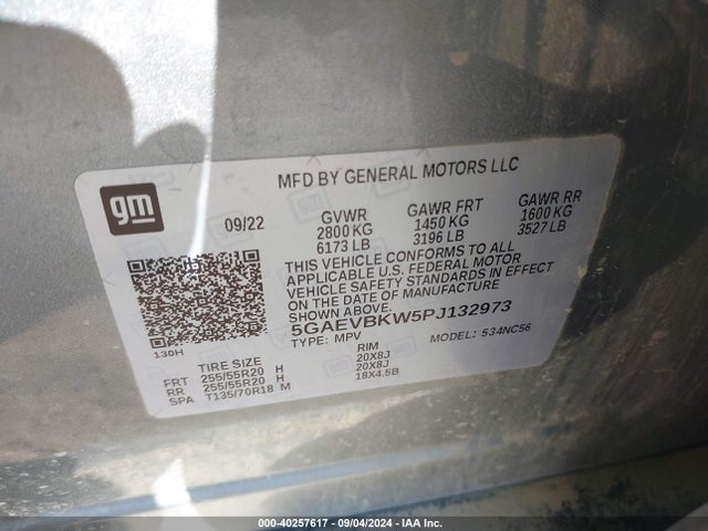 5GAEVBKW5PJ132973 Buick Enclave Premium Awd