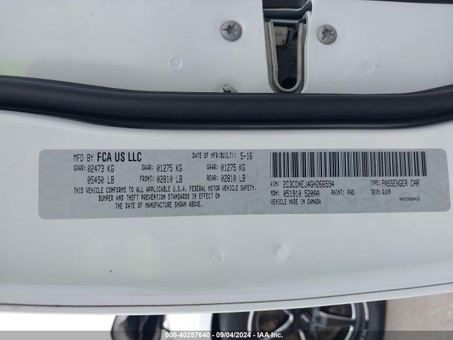 2C3CDXEJ4GH266594 Dodge Charger Srt 392