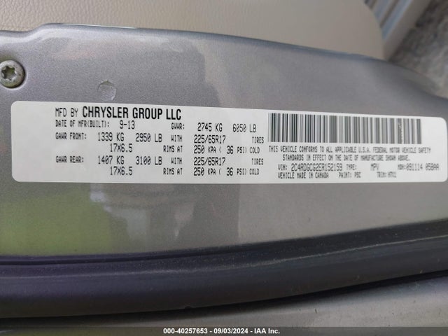 Dodge Grand Caravan Sxt 2014 2C4RDGCG2ER152159 Image 9