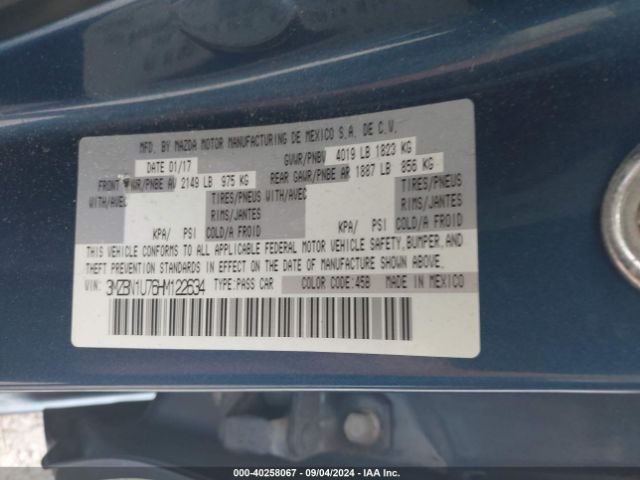 3MZBN1U76HM122634 Mazda Mazda3 Sport