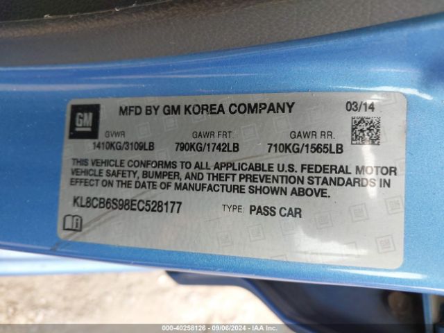 KL8CB6S98EC528177 Chevrolet Spark Ls Auto