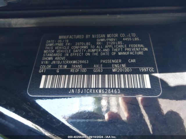 JN1BJ1CRXKW628463 Nissan Rogue Sport Sv