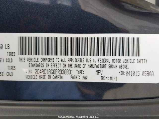 2C4RC1BG6ER336831 Chrysler Town & Country Touring