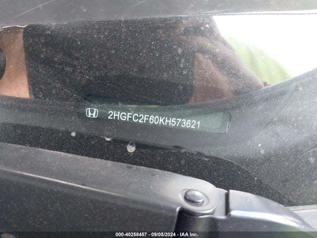 Honda Civic Lx 2019 2HGFC2F60KH573621 Image 9