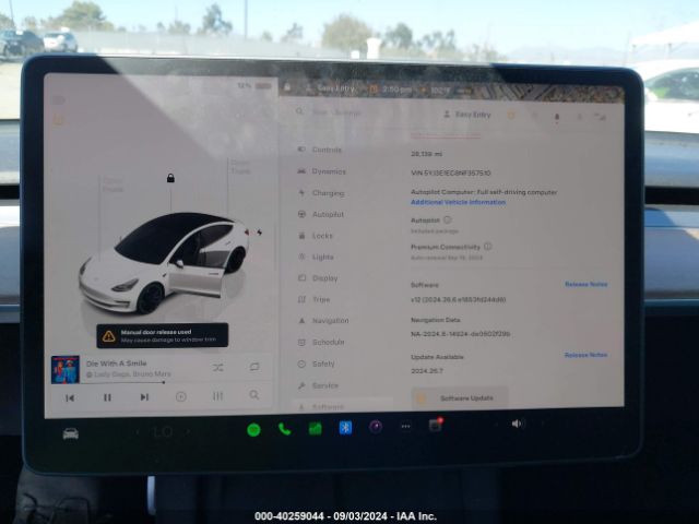 5YJ3E1EC8NF357510 Tesla Model 3 Performance Dual Motor All-wheel Drive