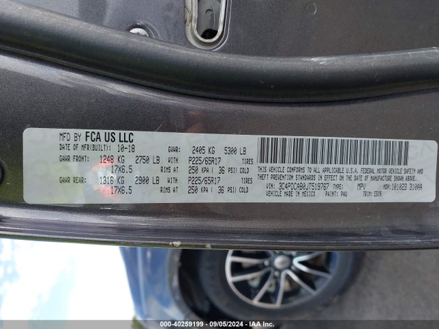 Dodge JOURNEY SE 2018 3C4PDCAB0JT519767 Image 9