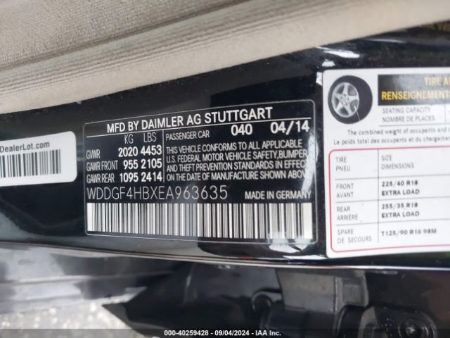 WDDGF4HBXEA963635 Mercedes-Benz C 250 Luxury/sport