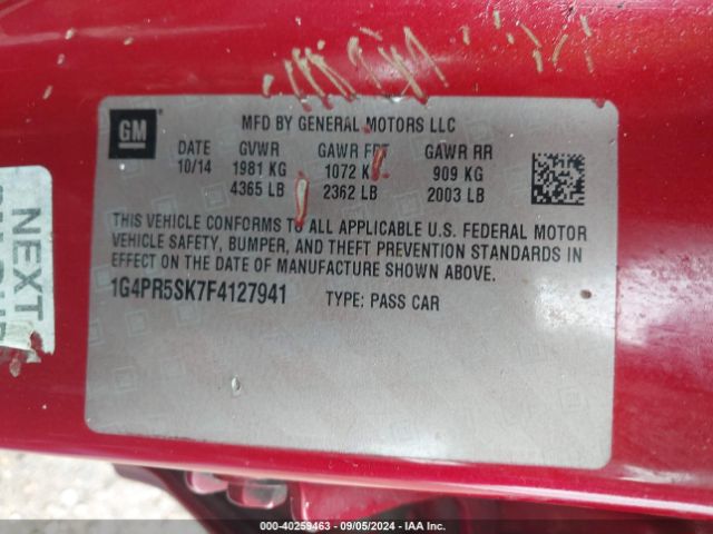 1G4PR5SK7F4127941 Buick Verano Convenience Group