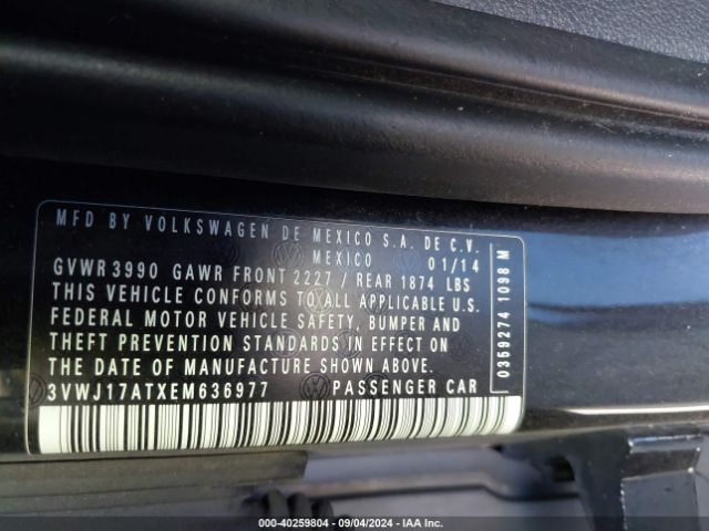 3VWJ17ATXEM636977 Volkswagen Beetle 1.8t