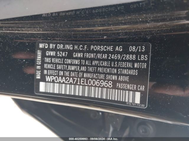 2014 PORSCHE PANAMERA WP0AA2A71EL006968 Photo 8