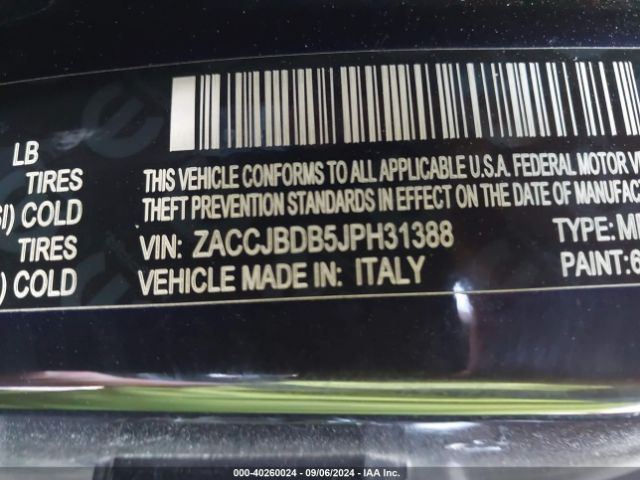 ZACCJBDB5JPH31388 Jeep Renegade Limited 4x4