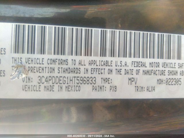 3C4PDDEG1HT596833 Dodge Journey Gt Awd