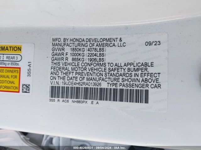 19UDE4H62RA013926 Acura Integra A-spec W/ Technology