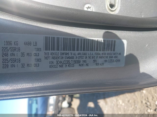 3C4NJCCB5LT158360 Jeep Compass Limited Fwd