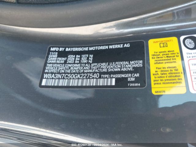 WBA3N7C50GK227540 BMW 428i