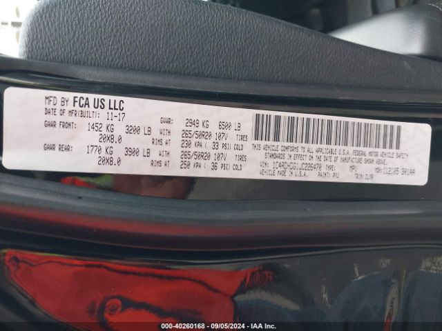 1C4RDHDG1JC226470 Dodge Durango Gt Rwd