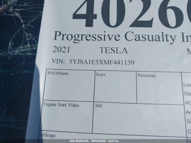 5YJSA1E5XMF441139 Tesla Model S Long Range Dual Motor All-wheel Drive