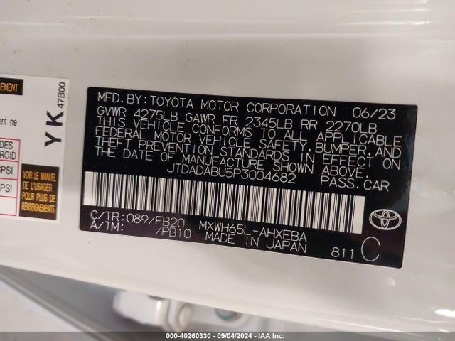 Toyota Prius Le Awd-e 2023 JTDADABU5P3004682 Image 9