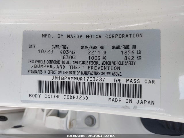 JM1BPAMM0R1703287 Mazda Mazda3 2.5 S Premium