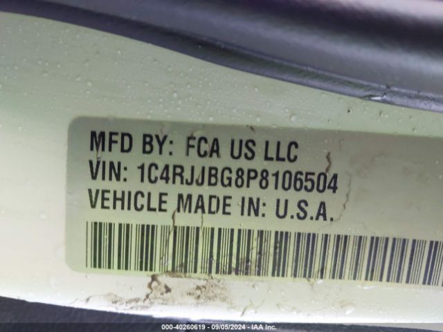 1C4RJJBG8P8106504 Jeep Grand Cherokee L Limited 4x2