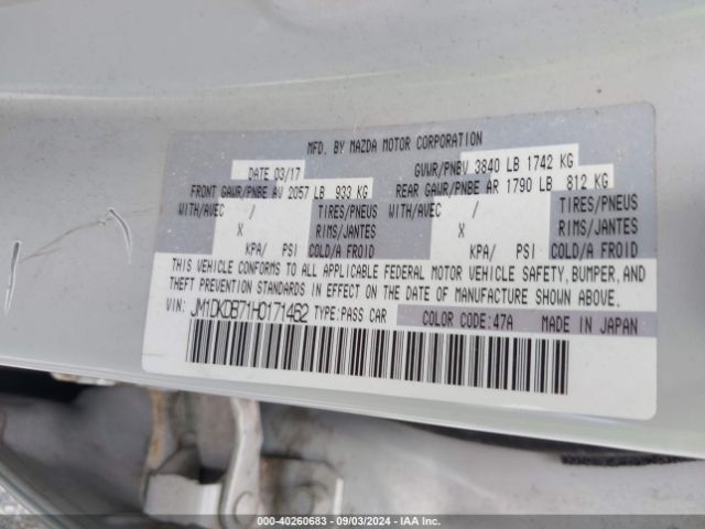 JM1DKDB71H0171462 Mazda Cx-3 Sport