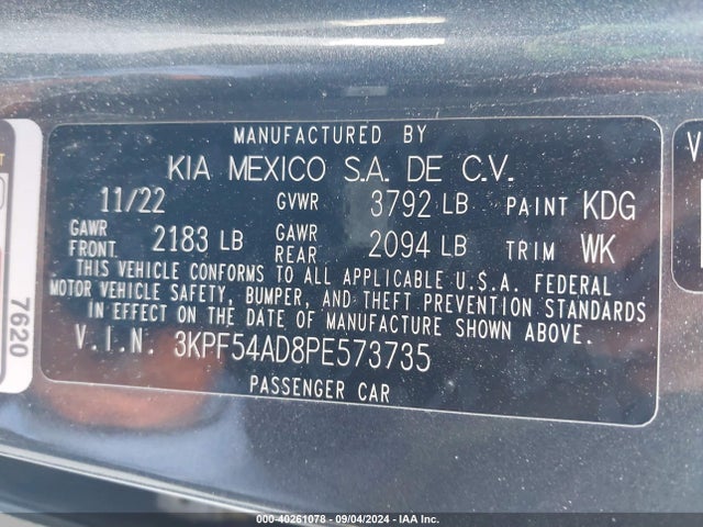 KIA Forte Gt-line 2023 3KPF54AD8PE573735 Image 9