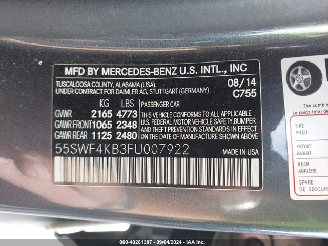 55SWF4KB3FU007922 Mercedes-Benz C 300 4matic/luxury 4matic/sport 4matic