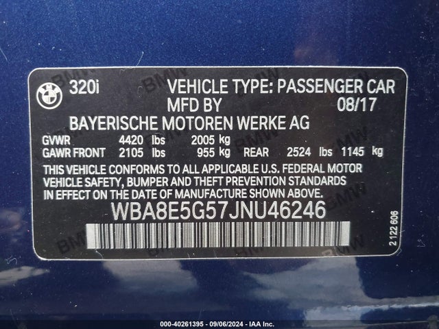 WBA8E5G57JNU46246 BMW 320i Xdrive
