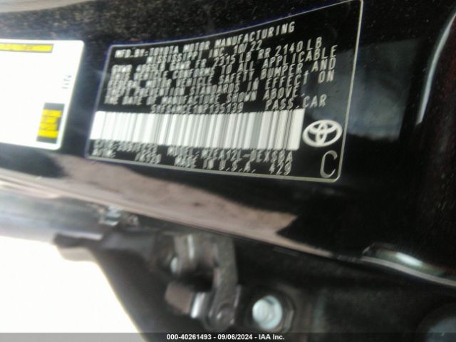 5YFS4MCE1NP135139 Toyota COROLLA SE
