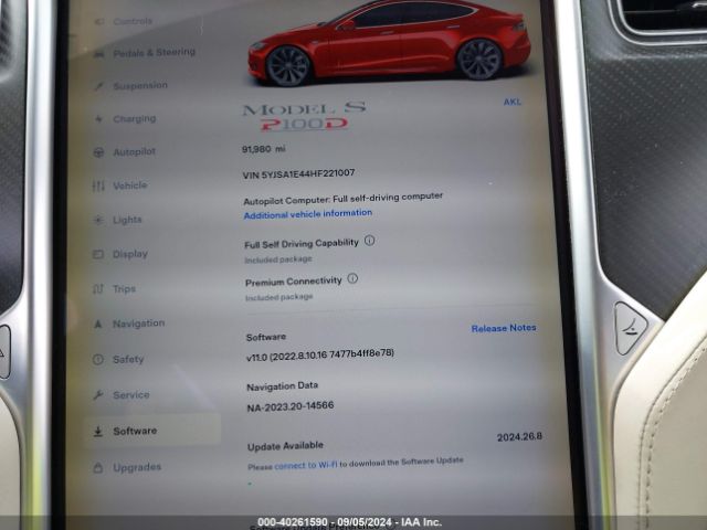 5YJSA1E44HF221007 Tesla MODEL S