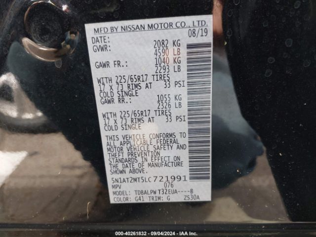 2020 NISSAN ROGUE 5N1AT2MT5LC721991 Photo 8