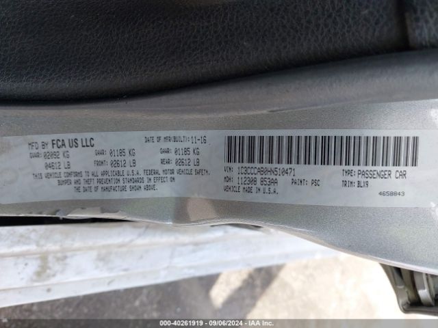 1C3CCCAB0HN510471 Chrysler 200 Limited Platinum