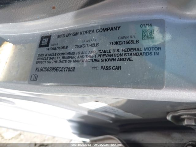 KL8CD6S95EC517552 Chevrolet Spark 1lt Auto