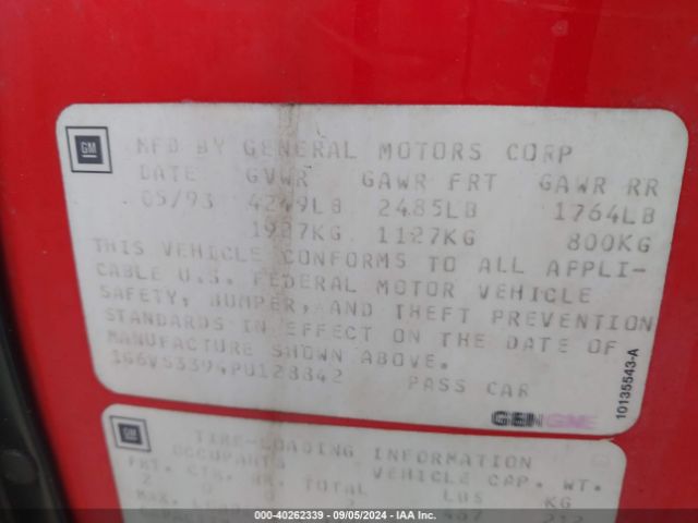 1993 CADILLAC ALLANTE 1G6VS3394PU128842 Photo 8