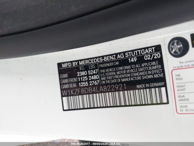 W1KZF8DB4LA822921 Mercedes-Benz E 350