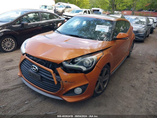 Hyundai Veloster Turbo W/black 2014 KMHTC6AE6EU201883 Image 2