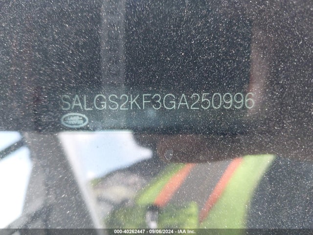 SALGS2KF3GA250996 Land Rover Range Rover 3.0l V6 Turbocharged Diesel Hse Td6