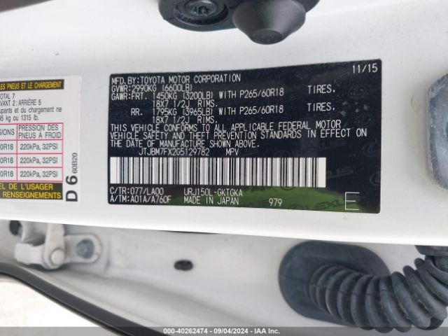 JTJBM7FX2G5129782 Lexus 460