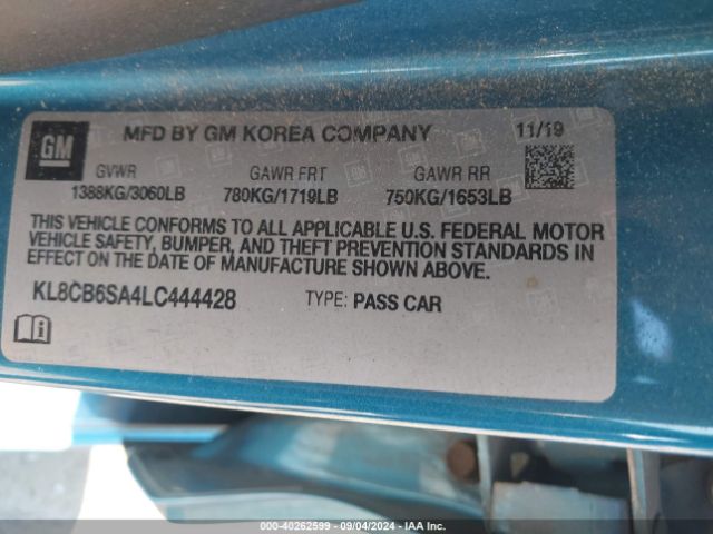 KL8CB6SA4LC444428 Chevrolet Spark Fwd Ls Automatic